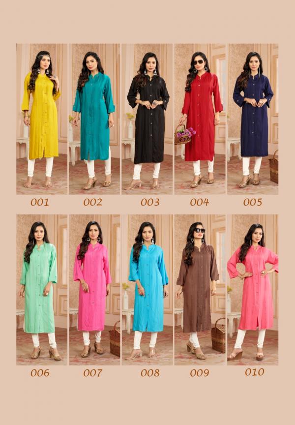 Master Style Rayon Designer Kurti Collection 